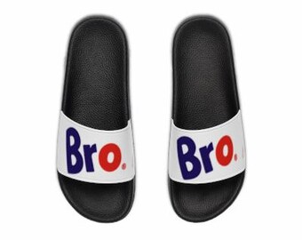 Sandalias de hombre con estilo para el verano, calzado informal de playa, diseño Pop Art Bro, obra de arte original de Tom Dewar, primavera 2025
