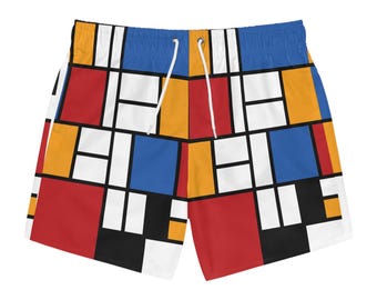Bunte Geometrische Badehose, Bademode für den Sommer, Pool Party Essentials, Herren Boardshorts Tom Dewar Frühjahr 2025