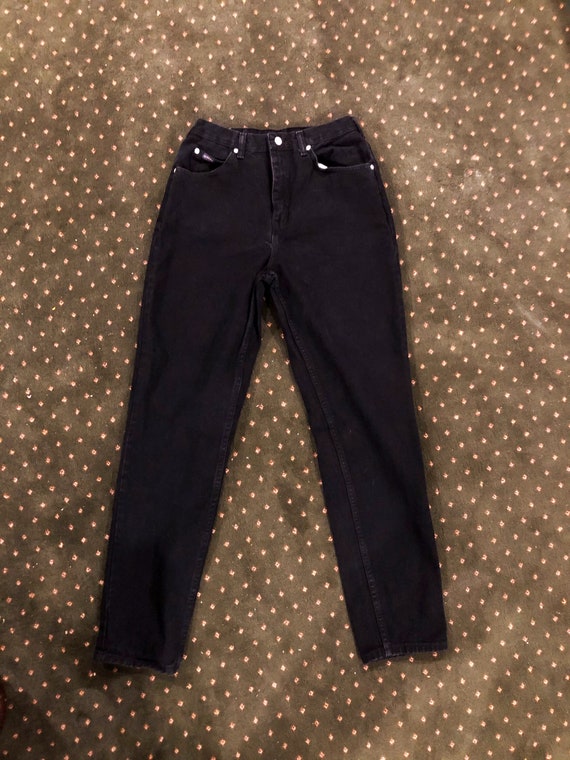 Black Vintage Denim Riders Boyfriend Jeans