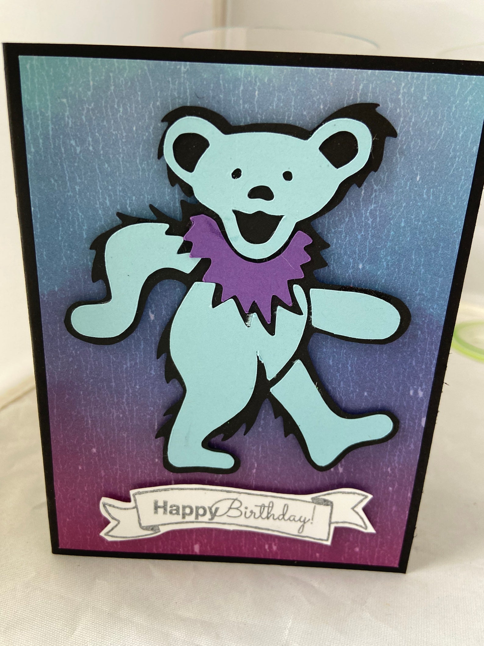 Grateful Dead Dancing Bear Birthday Card | Etsy Hong Kong