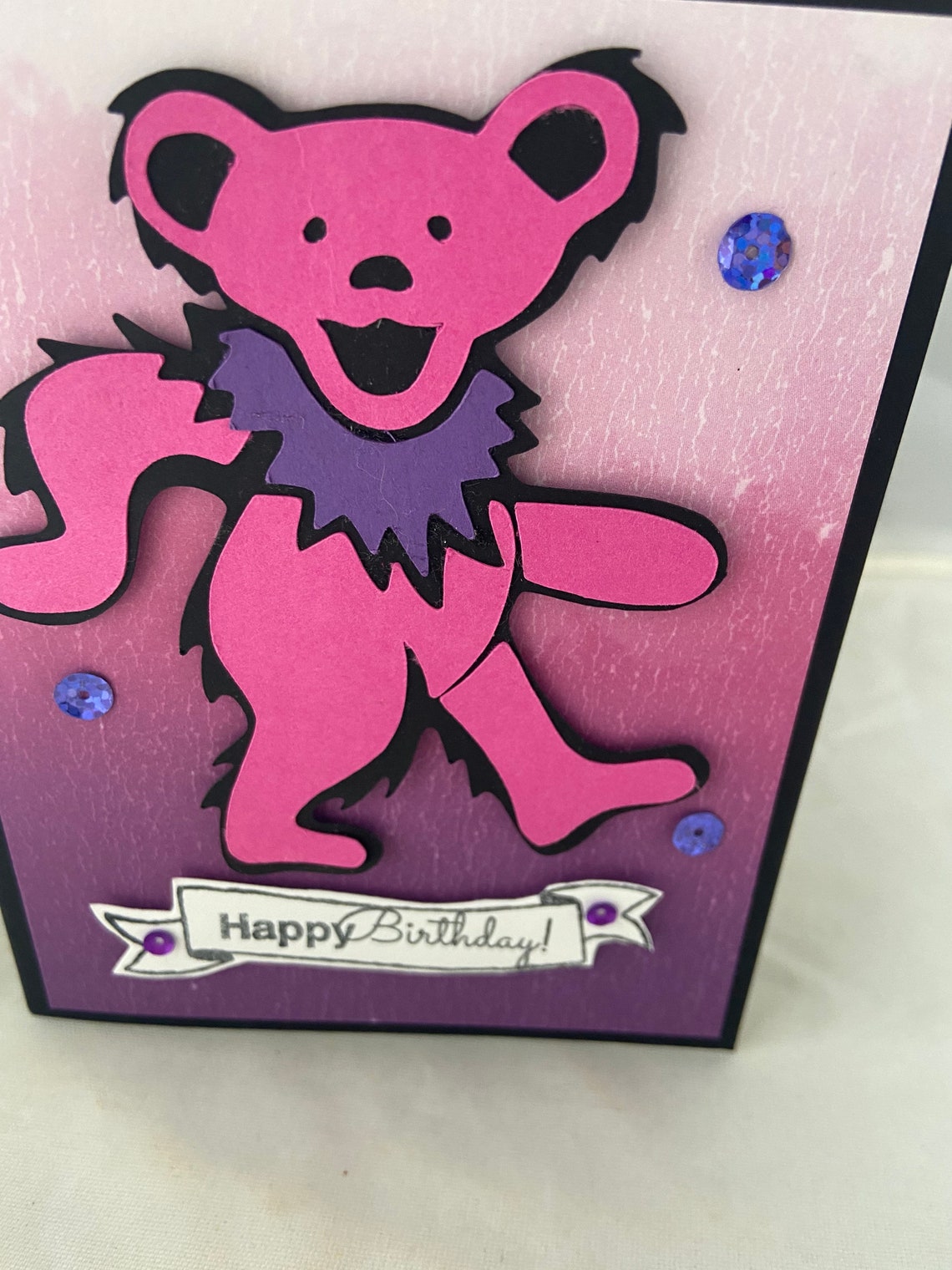 Grateful Dead Dancing Bear Birthday Card | Etsy UK