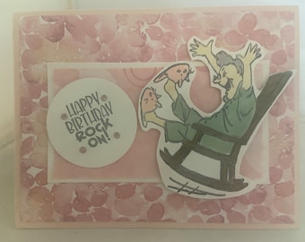 Funny Birthday Card - Rock on!