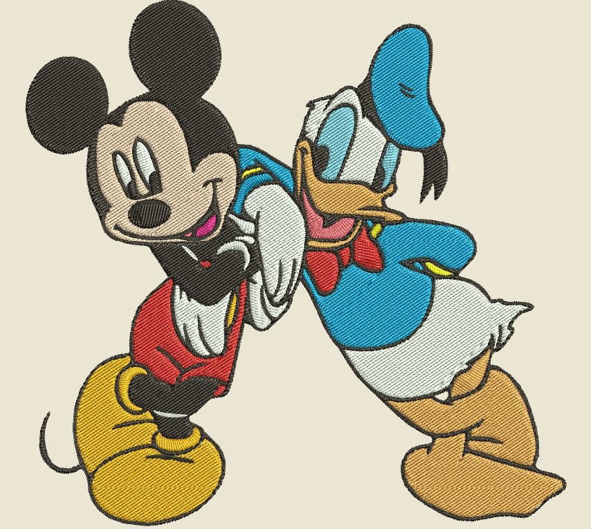 Mickey Mouse und Donald Duck Stickmuster Etsy