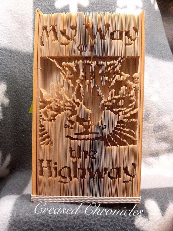 My Way Or Highway Cat Book Folding Pattern Etsy