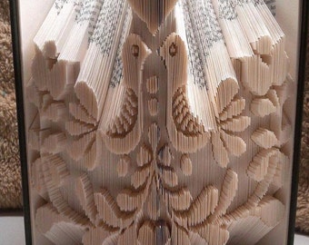 Dutch Birds and Tulips Book Folding Pattern