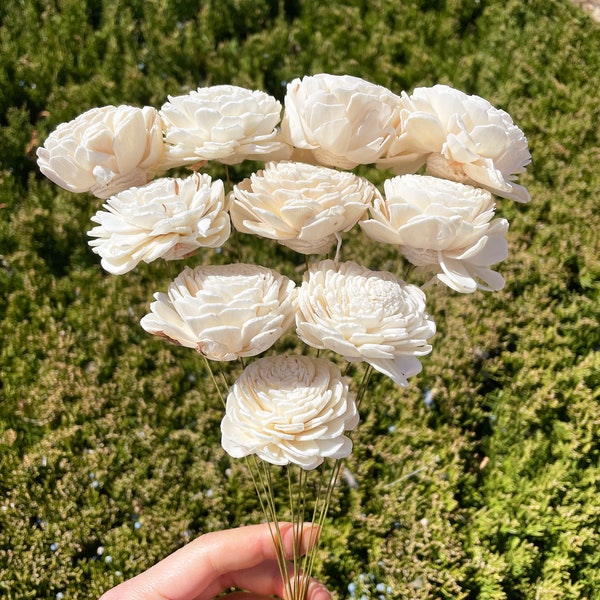 Large Sola Rose White Wedding Flower Decor Artificial Dried flower Home decor DIY Floral arrangement Wedding decor Rose Forever