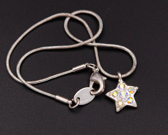 Vintage Avon anklet bracelet Silver star ankle br… - image 9