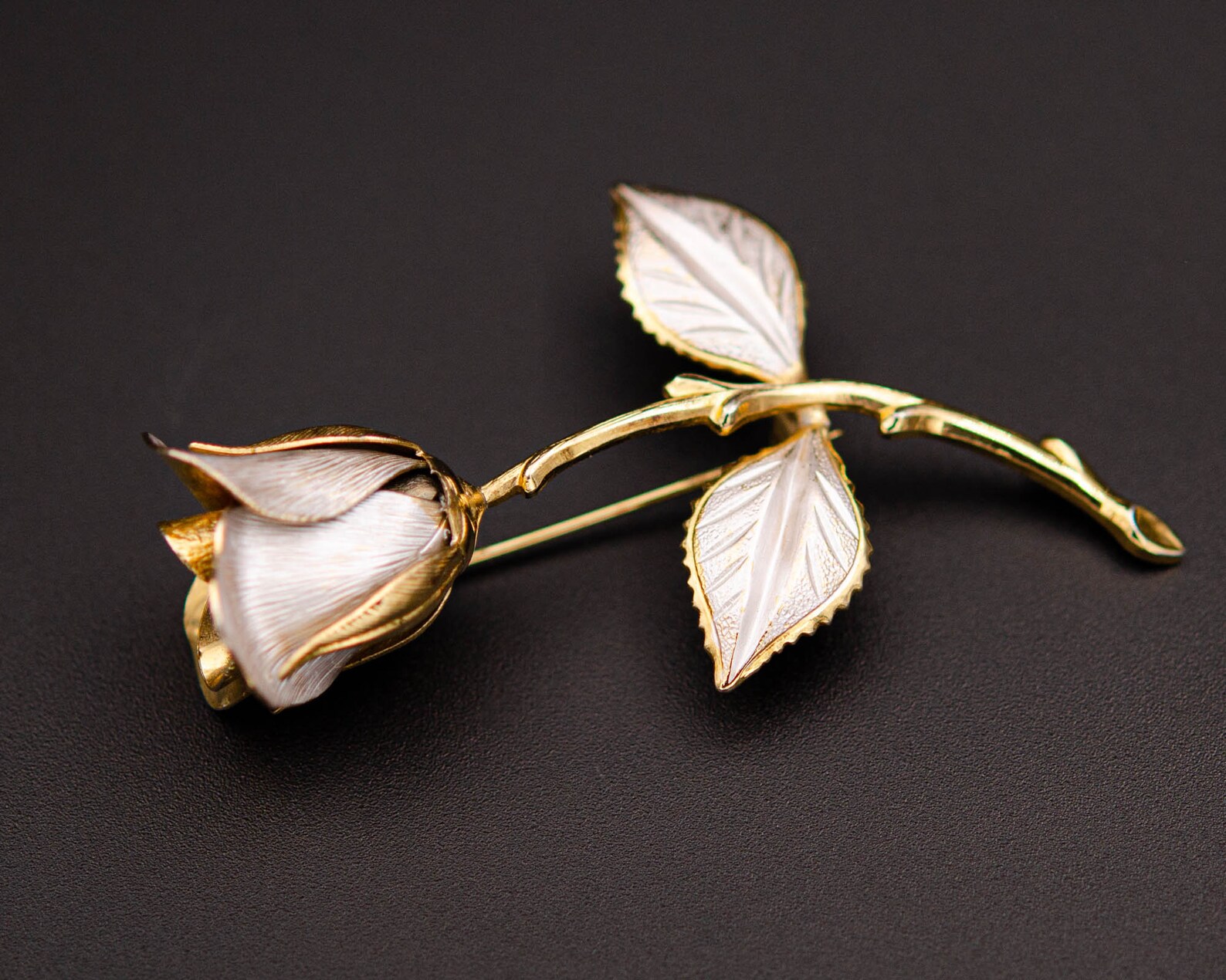 White rose brooch Light Academia jewelry Cottage core brooch | Etsy