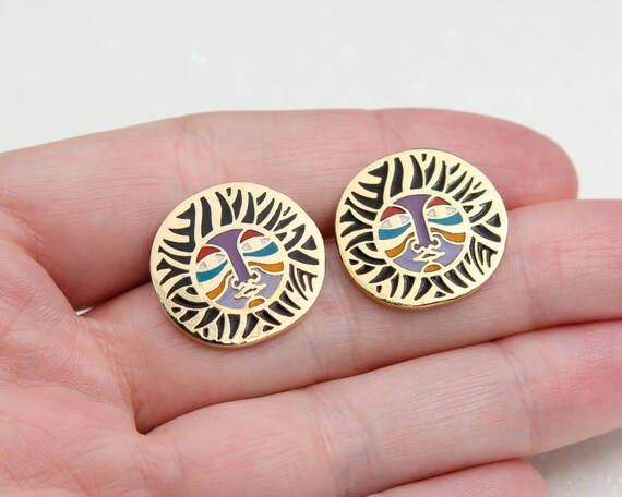Laurel Burch earrings Gold cat stud earrings Ename