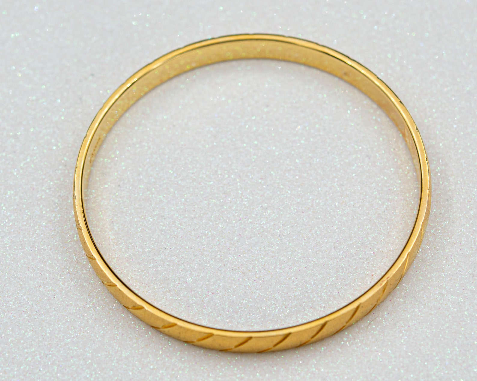 Vintage Bangle Bracelet Gold Etched Bangle Brushed Gold Etsy