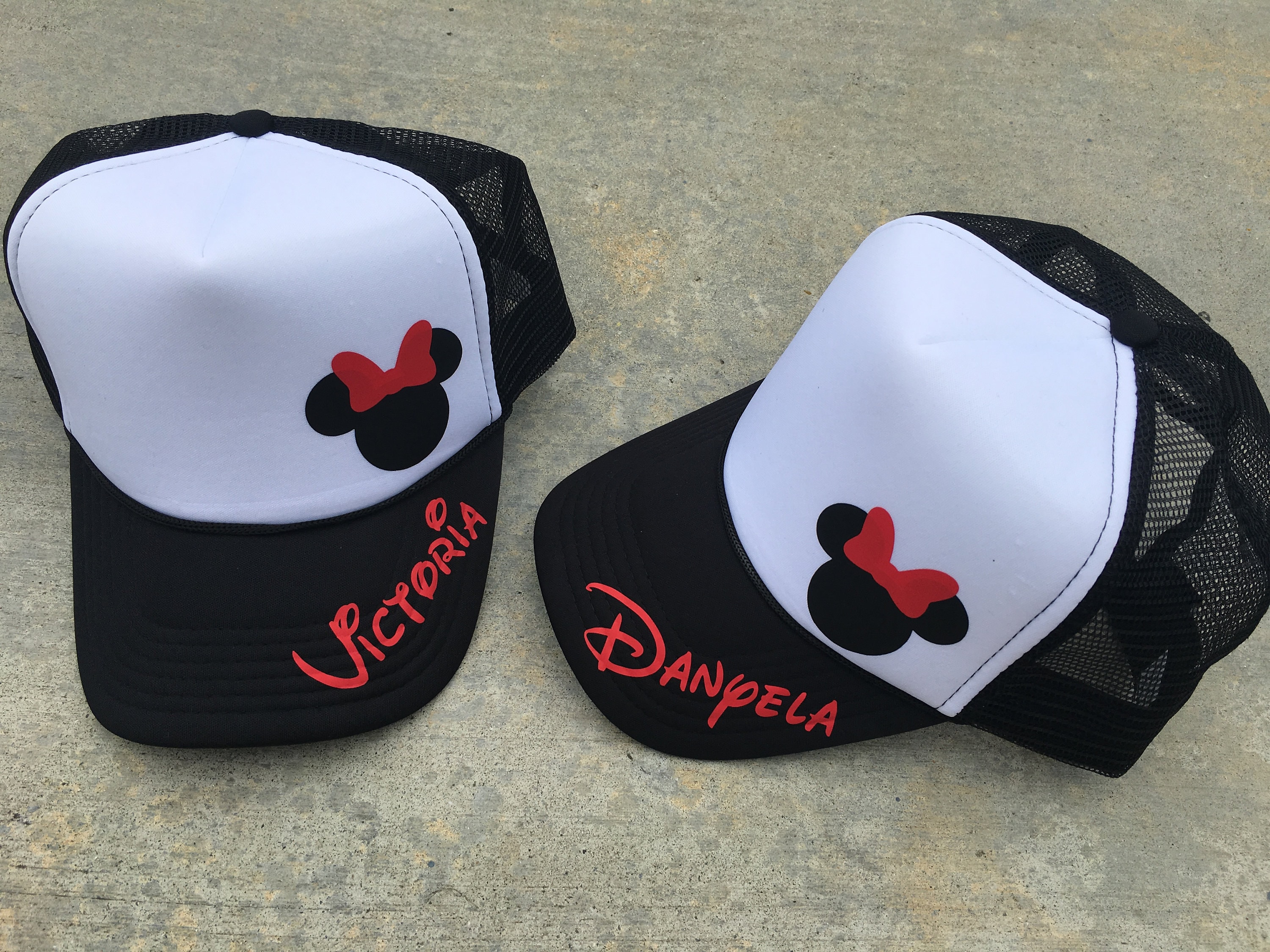 Disney Minnie Trucker Hats Mom and Son 