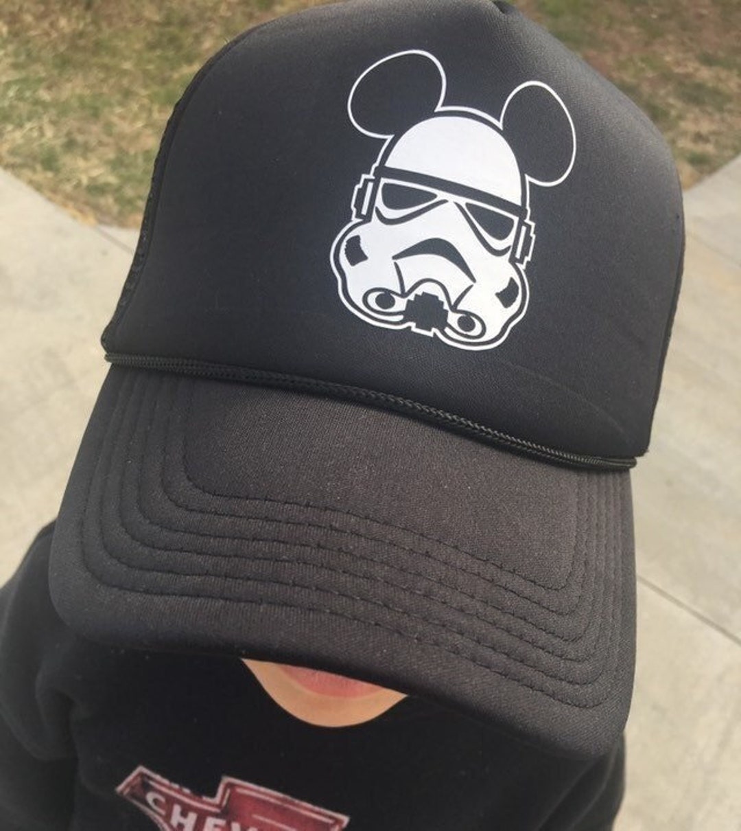 Mickey Ears Boy Hat Darth Vader Darth Mickey Trucker Hat Dad and Son  Starwars Disneyland Hat Matching Trucker Storm Trooper