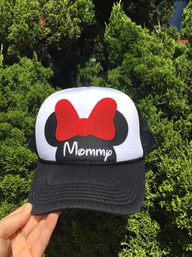 Minnie Mouse Glitter Bow Trucker Hats 