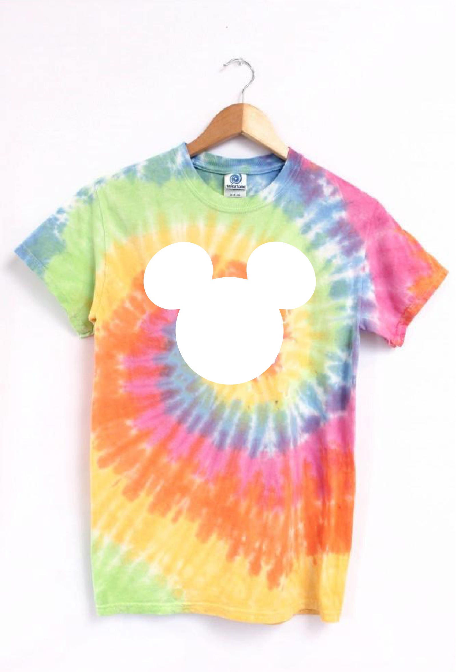 tie dye Mickey disney cropped tee 