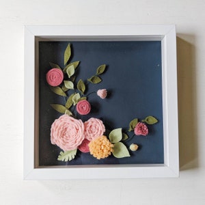 Felt Flower Decorative Picture Frame