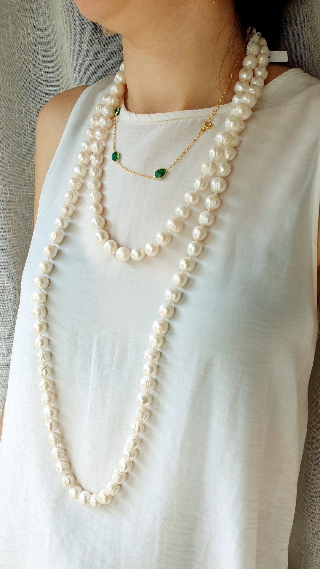 Very Long River Pearl Necklace Handmade Necklaces Pearls - Etsy UK