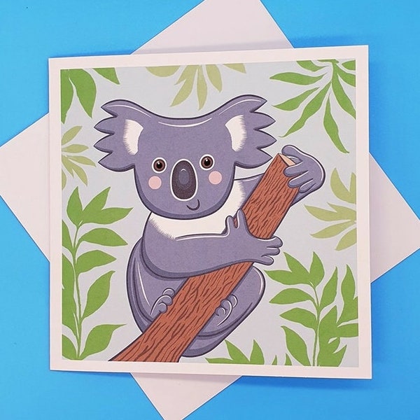 Koala Greeting Card | Birthday Card | Thank You Card | Thinking of You Card | Blank Inside | Any Occasion Card | NoteCard | Koala Cards