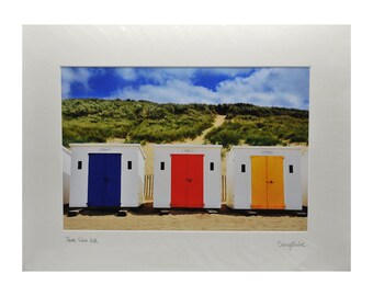 Woolacombe | Beach Huts | Wall Print | Coastal Decor | Beach Hut Gift | Seaside Gifts | Devon Gifts | Housewarming Gift | Christmas Gift