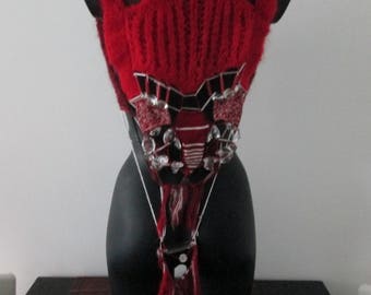 Handmade knitted vest Jewel--unique piece