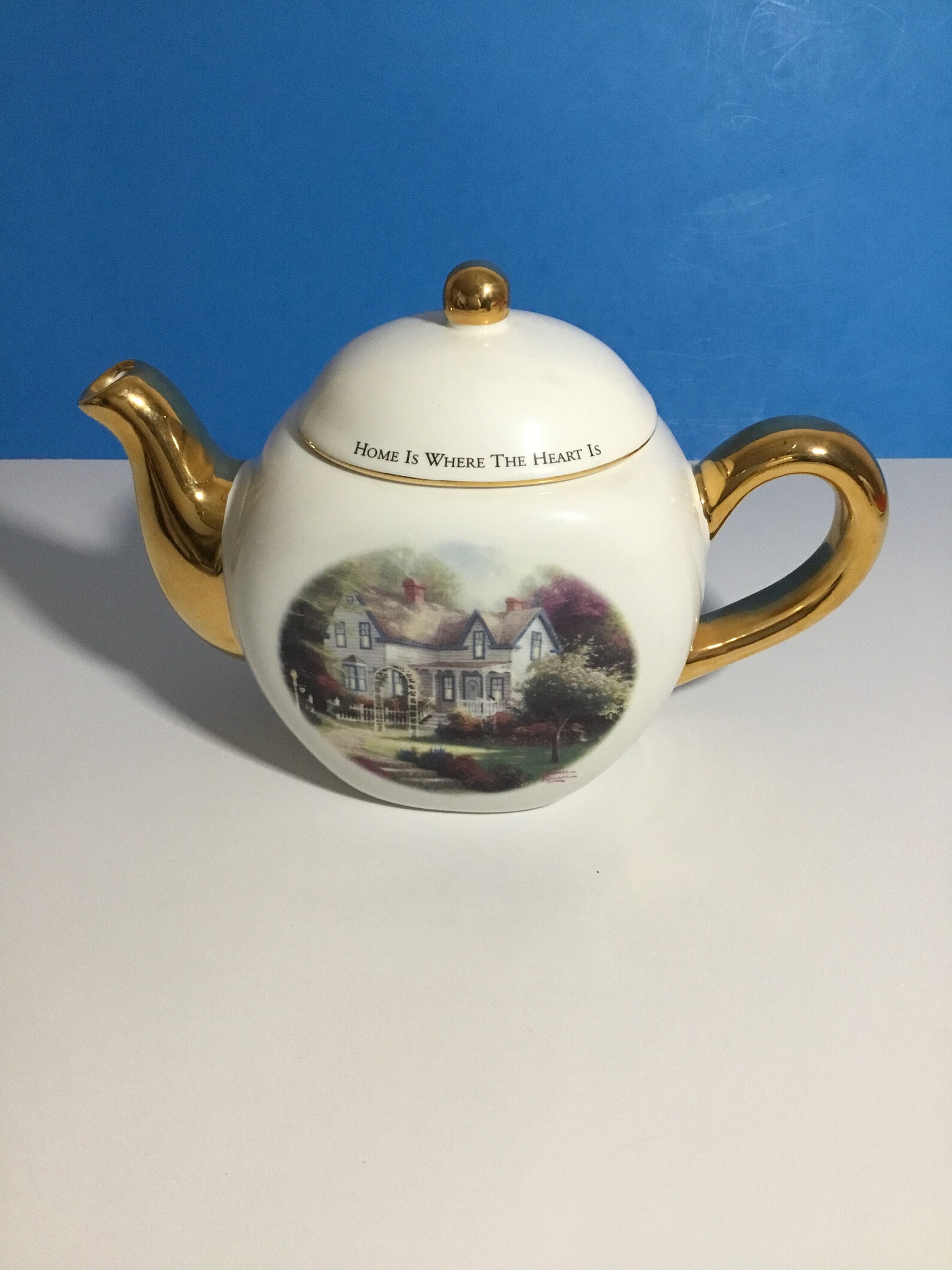 Thomas Kinkade Home is Where the Heart is Teapot With Etsy