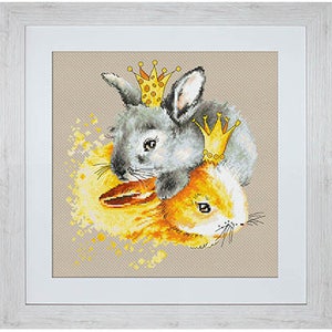 Rabbits Counted Cross Stitch Kit Luca-S kits Animals Cross Stitch Modern Wall Decor New Sealed kit Hand Needlepoint kits Idea gift