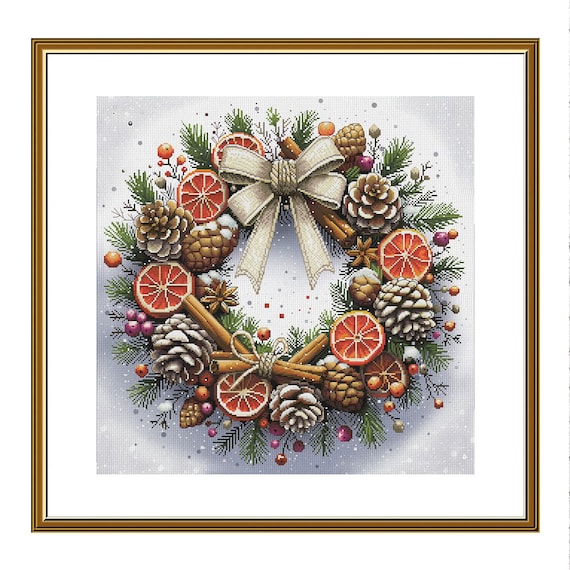 ＊418＊布リース　クリスマスリース　インド刺繍リボン　フラワーリース 418＊布リース クリスマスリース インド刺繍リボン フラワーリース