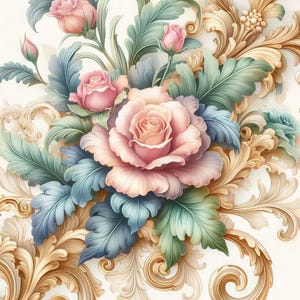 Boeket rozen geteld kruissteekpatroon gele bloemen Tak van tuinbloemen Vintage rozen tak digitaal borduurpatroon PDF