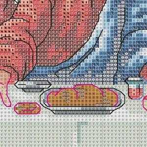 Cross Stitch Pattern The Last Supper Digital Pattern Modern Wall Decor People Pattern Hand Embroidery Needlepoint Chart Jesus Religion chart image 6