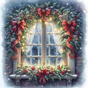 Padrão de ponto cruz para janela de Natal, árvore de Natal, flor de inverno, vela, costura para casa, decoração, presente, padrão de bordado, gráfico de ponto cruz