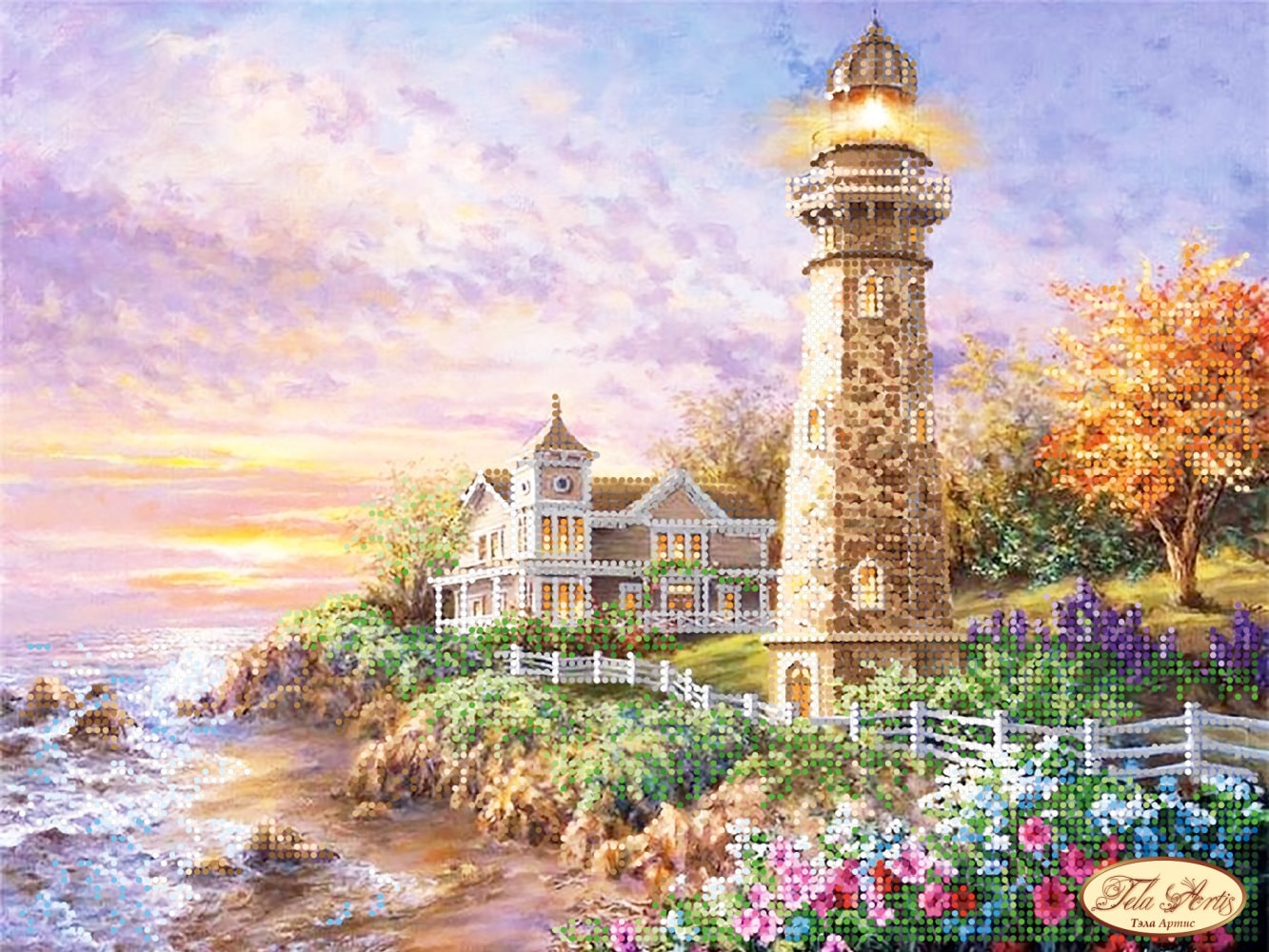 Old lighthouse Bead Embroidery kit Sea Autumn Forest Etsy