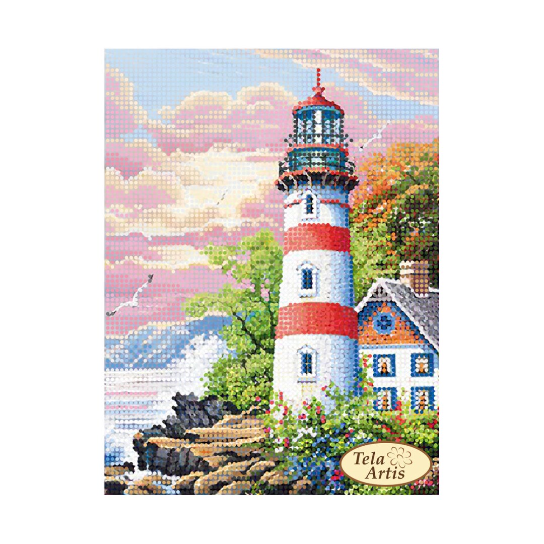 Bead Embroidery Kit Lighthouse Seascape DIY Needlework Kit Etsy