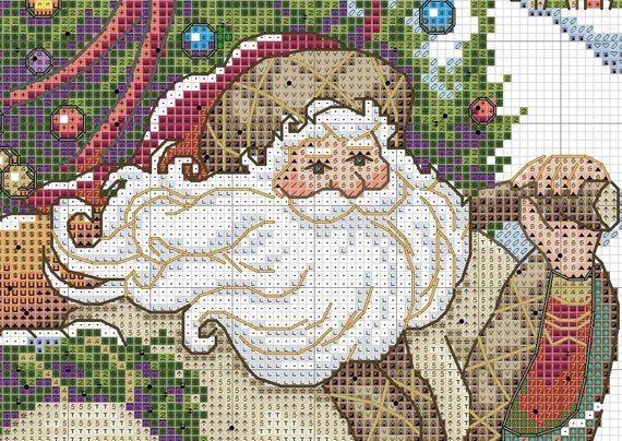 Cross Stitch Christmas Stocking Patterns PDF, Modern Personalized, Counted  Easy Holiday Stockings Cross Stitch Chart, Cute Santa Claus, red Truck