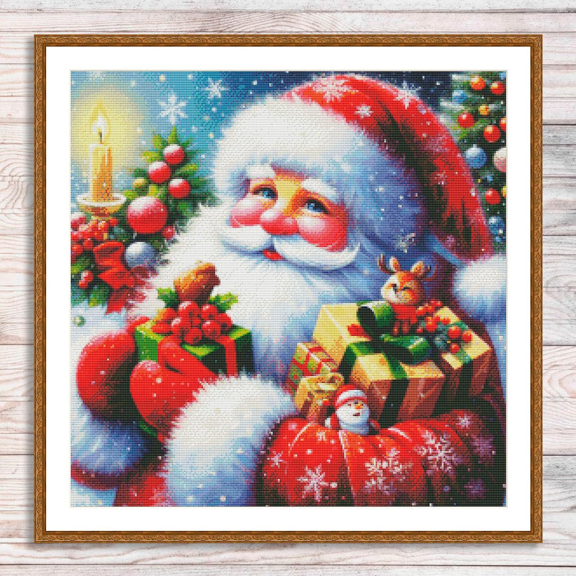 Santa With Gifts Christmas Cross Stitch Pattern Santa Claus's