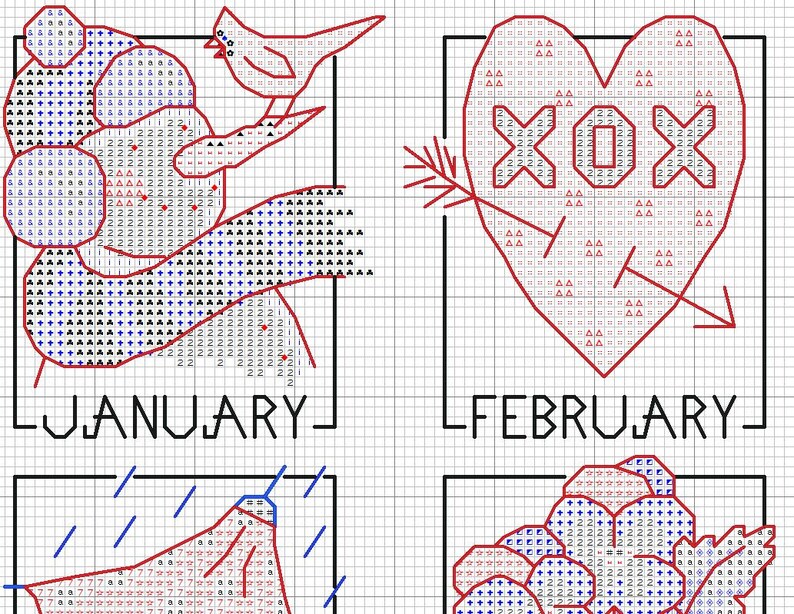 Free Chart By TUVA PUBLISHING Cross Stitch Rose Crochet Cross Cross