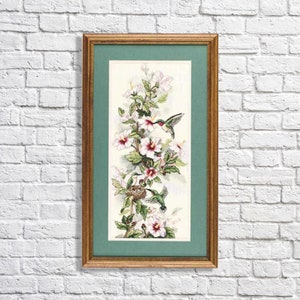 Hummingbird Art Cross Stitch Pattern Digital Pattern Modern Decor Bird Xstitch Pattern Animal Embroidery Needlepoint Chart PDF Download