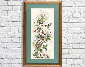 Hummingbird Art Cross Stitch Pattern Digital Pattern Modern Decor Bird Xstitch Pattern Animal Embroidery Needlepoint Chart PDF Download