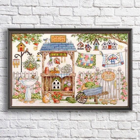 Garden Country Counted Cross Stitch Pattern Digital Pattern - Etsy