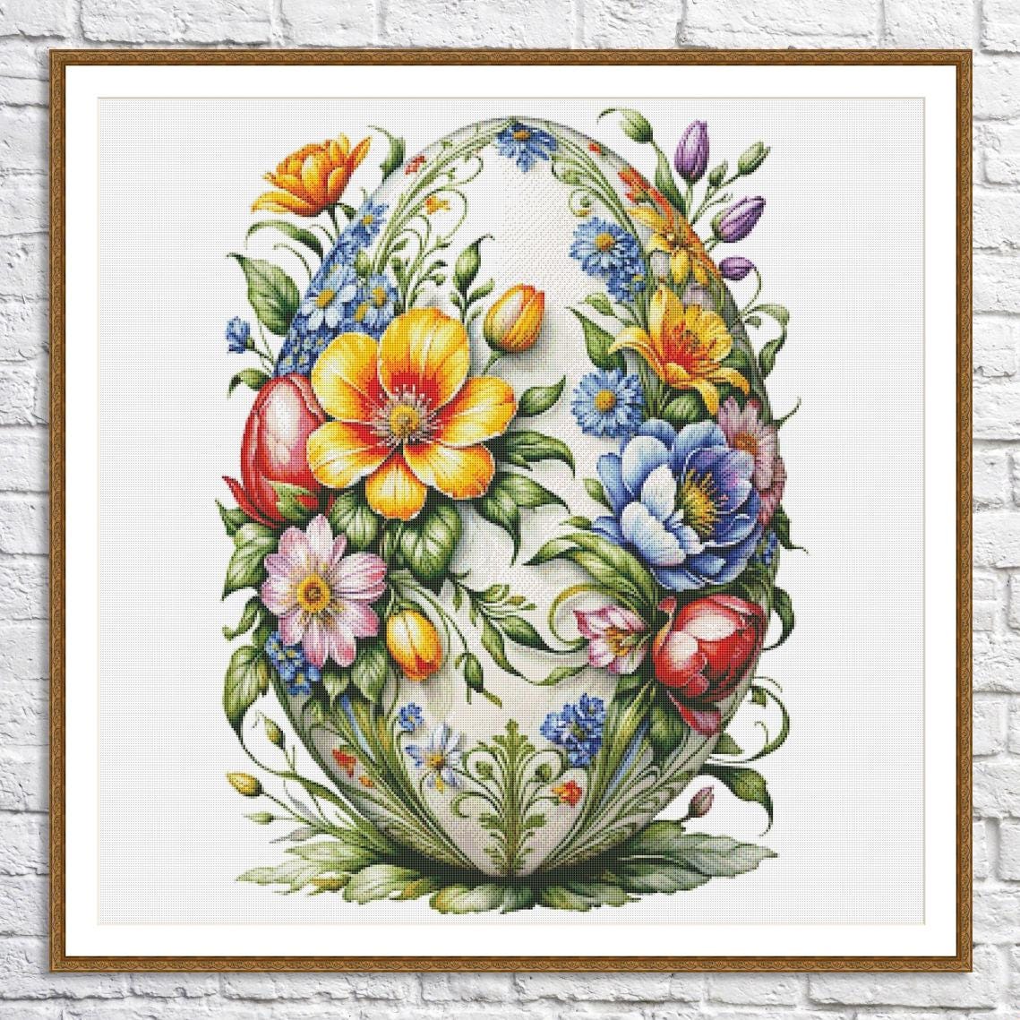 Easter Egg Cross Stitch Pattern Digital Pattern Modern Decor Spring ...