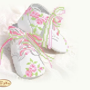 Bead Embroidery kit Children&#39;s shoes Cute Girl Tenderness Needlework Kit Beadwork Hand embroidery Beading pattern Embroidery bead DIY ТM-050
