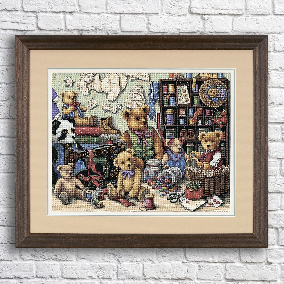 Buttons and Bears Cross Stitch Pattern Needlepoint Chart Counted cross stitch Animal Cross Stitch Bears Cross Stitch Animal Embroidery