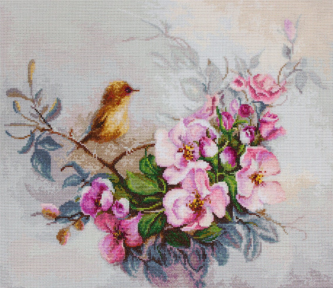 Counted Cross Stitch Kit Bird DIY Counted Cross Stitch Wall Etsy