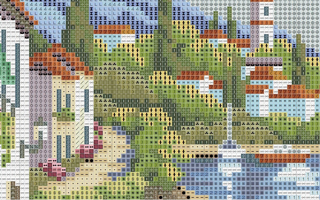 Seaside Town Cross Stitch Pattern Digital Pattern Modern Decor | Etsy
