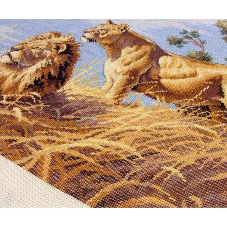 African Lions Cross Stitch Pattern Digital Pattern Modern - Etsy