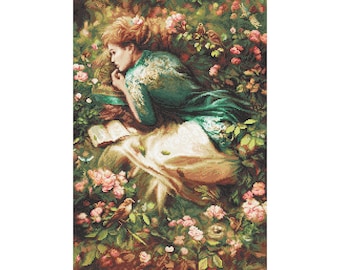 Kit de punto de cruz Letistitch Autumn with a rabbit - L8998