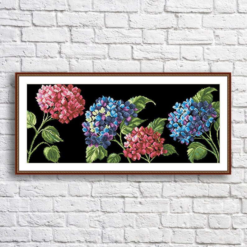 Hydrangea Cross Stitch Pattern PDF Digital Pattern Modern - Etsy