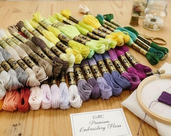 Hilo de bordar DMC 701-825, hilos de punto de cruz, madejas Mouliné de algodón, suministros de costura premium para bordado y manualidades