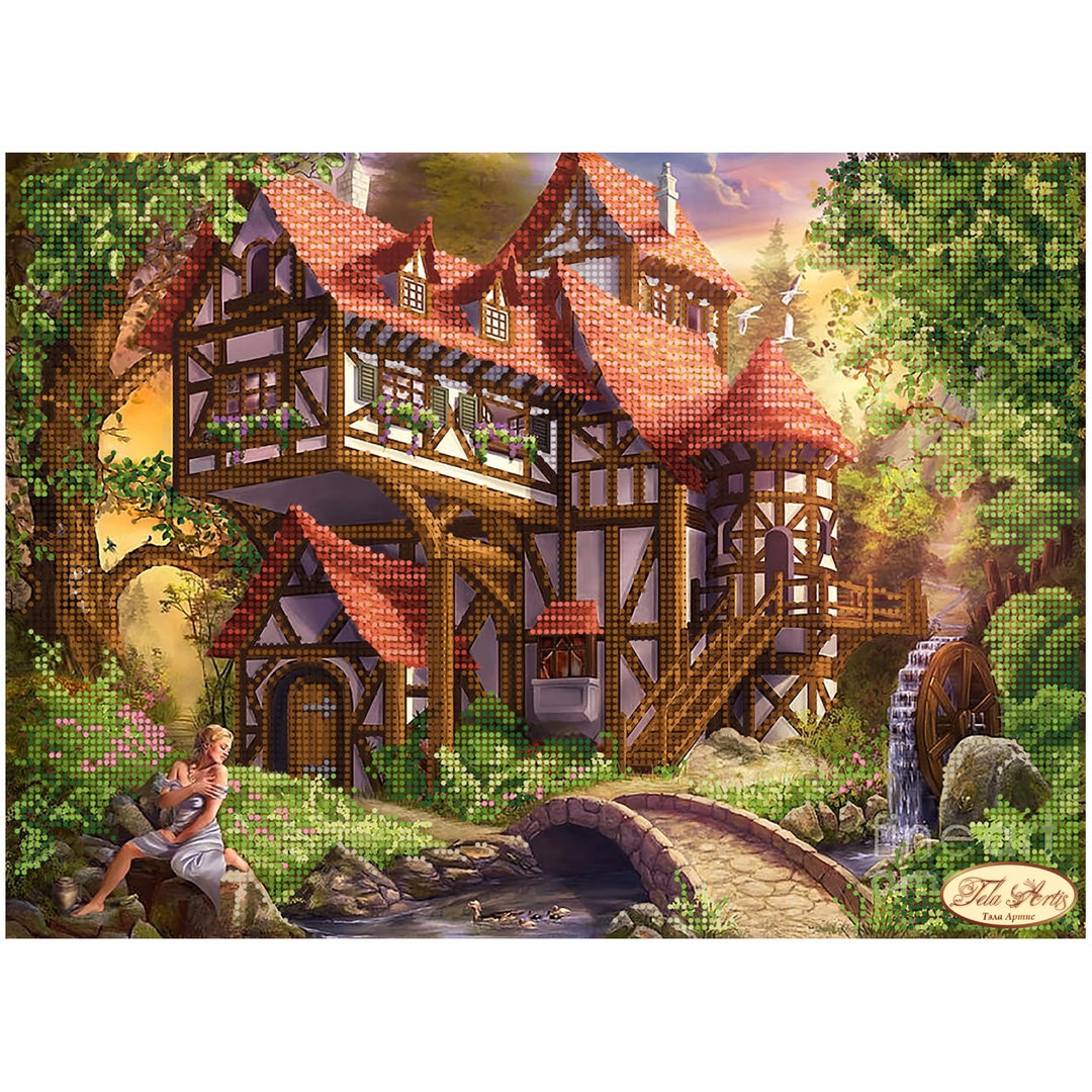 Bead Embroidery Kit Paradise on Earth Needlework Kit Landscape Etsy