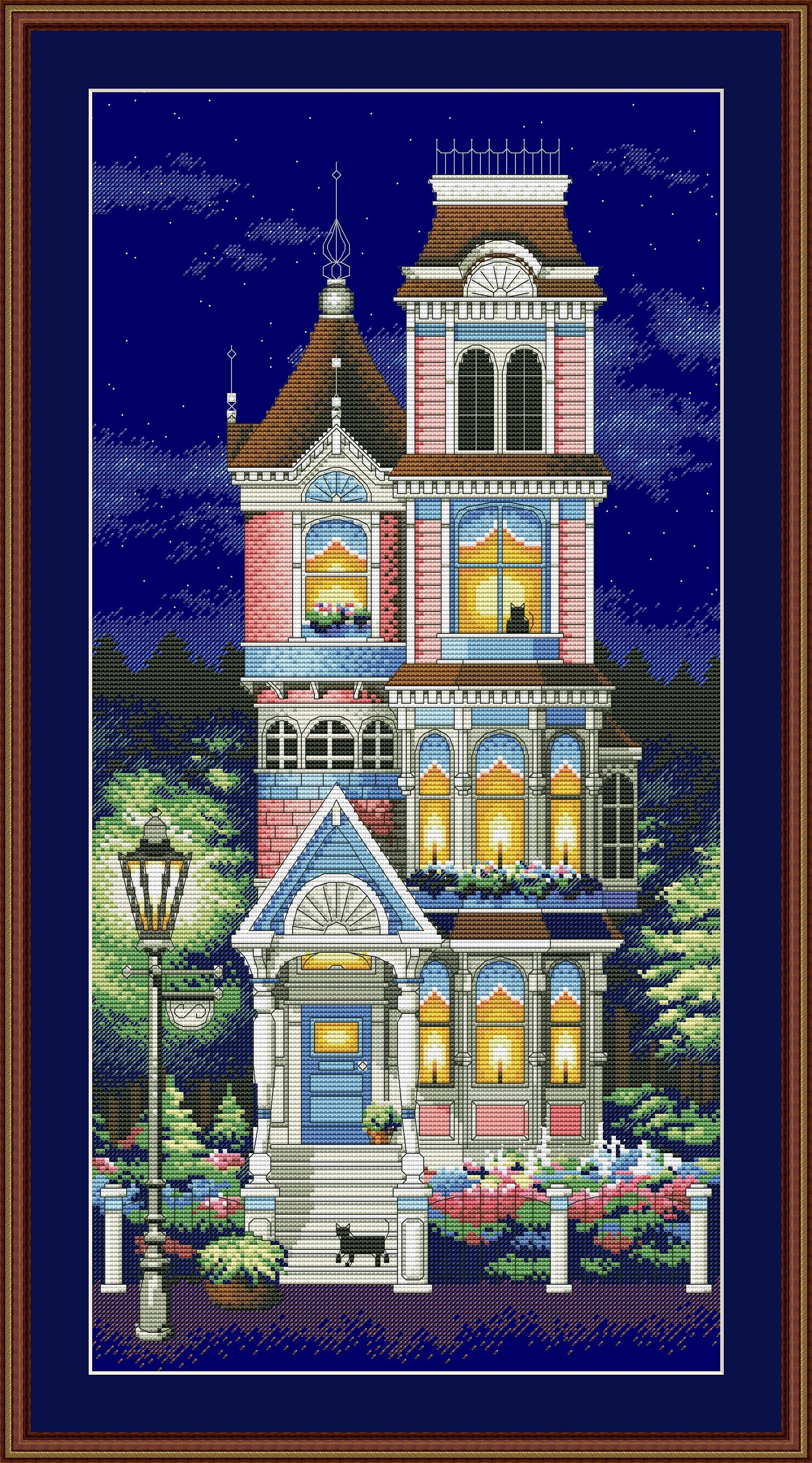 Victorian Charm Counted Cross Stitch Pattern Victorian Home Etsy UK