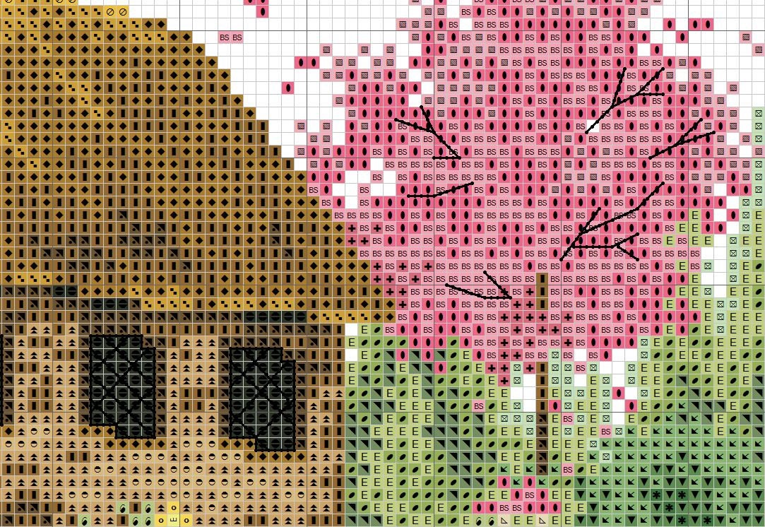 Spring Landscape Counted Cross Stitch Pattern Village House Hand ...