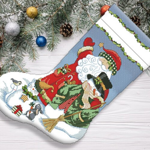 Believe Christmas Stocking Counted Cross Stitch Pattern Santa Etsy